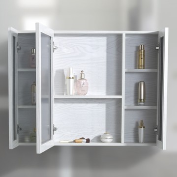 鏡子 浴室鏡 收納櫃 鏡櫃 置物架 收納櫃 浴室鏡櫃 北歐太空鋁鏡箱 100*68*12衛浴鏡子