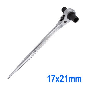 Panrico 百利世 17x21mm 兩口自動尖尾棘輪梅花扳手 建築用尖尾自動梅花板手 尖頭板手