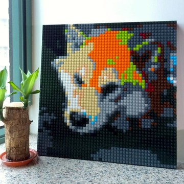 訂製DIY樂高化積木畫馬賽克 40cm x 40 cm