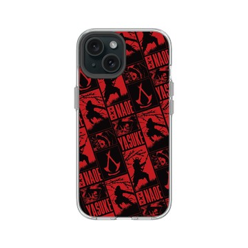 iPhone 15 Clear 透明 - Assassin's Creed - Assassin's Creed® Shadows - Manga pattern