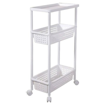 小麥購物 收納推車 間隙款 L2479  白色  3層