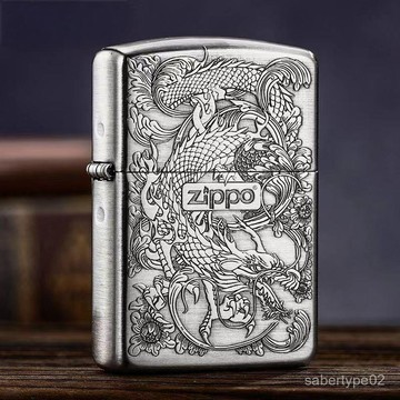 ZlPPO打火機美國正品盔甲唐草龍鵰刻歐美款I噴火防風噴火 O1S7