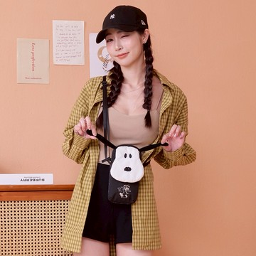 生日幸運禮✨【SNOOPY】史努比75週年造型隨身包-黑色