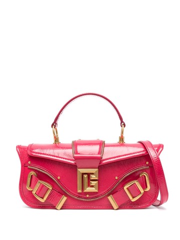Balmain - Blaze leather shoulder bag - women - CALFSKIN/Polyurethane/Polyamide/Leather - One Size - Pink