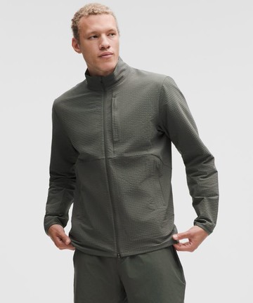 Grid Fleece Full-Zip Jacket Size Large