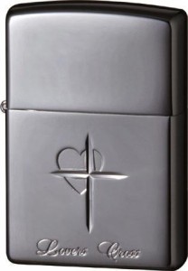 ZIPPO ジッポー オイルライター ラバーズ・クロス ブラックミラー 63020298