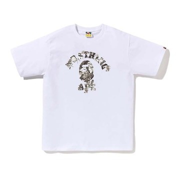 BAPE TREE EDGE CAMO COLLEGE TEE 枯木大學字 猿人 短袖 短T 白色 RAY-150 [台灣現貨]