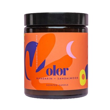 英國OLOR-附蓋瓶裝香氛蠟燭-甜柑橘壇香(30小時)