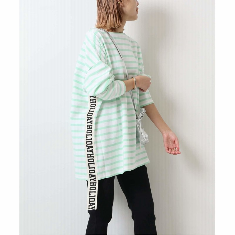 注目の 2021SS【HOLIDAY】ラッセルボーダーミニドレス(TAPE)◆ - Tシャツ/カットソー(七分/長袖)