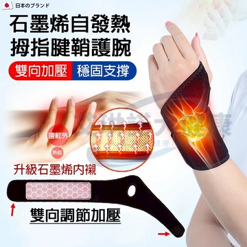 隔日達✨石墨烯拇指護腕 腱鞘護腕 自發熱恆溫熱敷媽媽手護腕 雙向加壓運動護腕 日本護手腕 TFCC 吸濕排汗透氣手腕護具