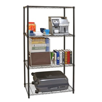 【居家cheaper】46X91X180CM四層架(烤漆/電鍍)烤漆黑