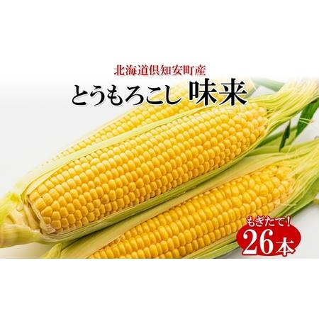 ふるさと納税 北海道産 朝もぎ イエロー とうもろこし 味来 みらい 2Lサイズ 26本 約10kg 夏野菜 とうきび 新鮮 野菜 トウモロコシ 甘い ギフ.. 北海道倶知安町