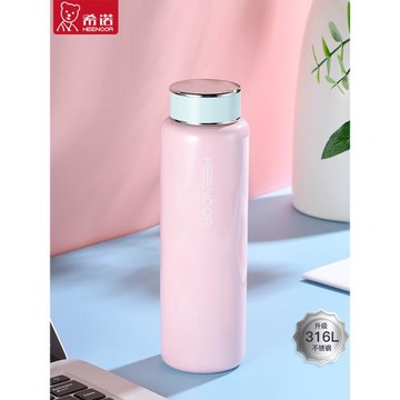 希諾保溫杯女316L不銹鋼大容量創意撞色杯子簡約家用便攜可愛水杯