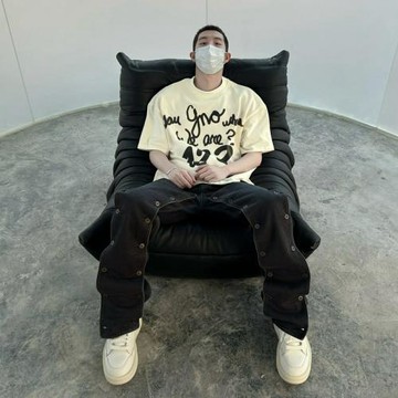 RRR123 TALK貪吃蛇小眾潮牌美式夏季純棉寬松男士情侶上衣短袖T恤
