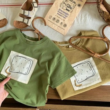 童裝韓版兒童短袖T恤男女童圓領寶寶休閒貼佈中小兒童上衣 短袖T恤 兒童 中小童打底衫 夏天衣服 短袖上衣男童