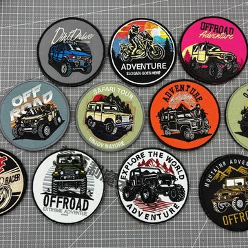 新盛達鋪✴️刺繡魔鬼氈布貼 戶外越野車刺繡魔術貼章摩托車士氣章吉普臂章創意個性揹包貼衣貼 行李箱貼 補丁貼 衣服補丁貼