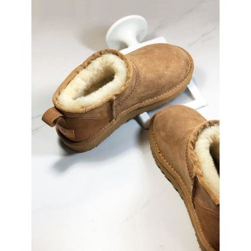 2025新款周冬雨同款雪地靴女冬皮毛一體短筒加絨平底加厚低幫棉鞋