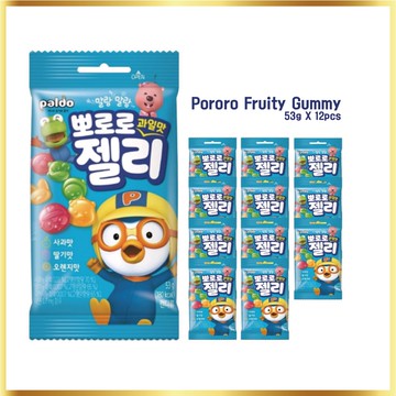 PALDO Pororo 果味軟糖捆綁銷售 12 袋維生素 C 和鈣
