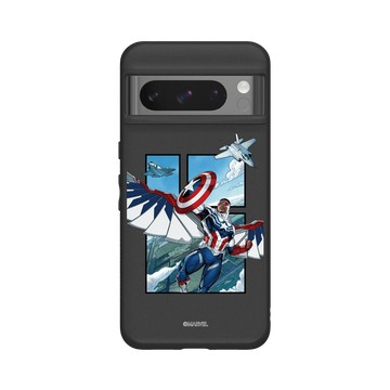 Pixel 8 Pro SolidSuit 黑 - 迪士尼-漫威 Marvel - 漫威系列 - 美國隊長 – 盾牌圖案