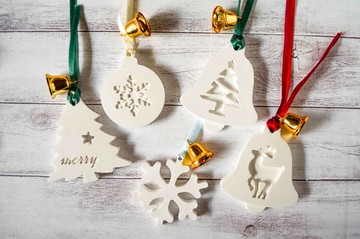 聖誕擴香石吊牌/聖誕樹/鈴鐺/雪花/麋鹿 共五款