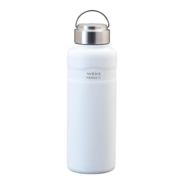 WENS PRODUCTS 螺旋蓋真空隔熱防刮戶外保溫瓶 拉環式 AWPB-1000WH  1個  1L  雪白色
