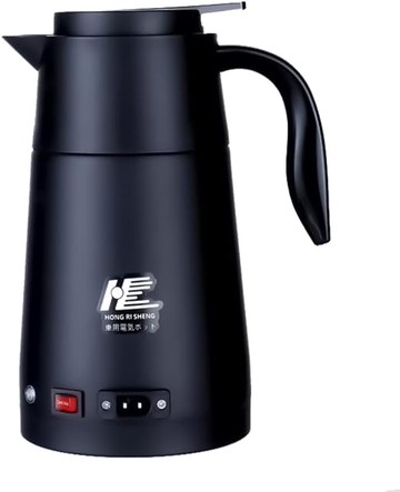 HONG RI SHENG【日本代購】車用電熱水壺DC12/24V通用 304不銹鋼1.2L