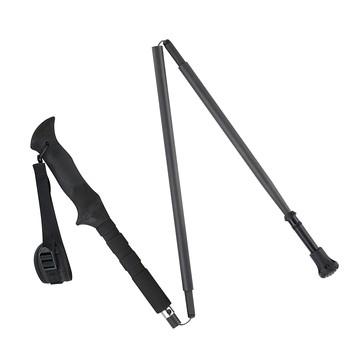 ATUNAS 歐都納 直把碳纖維四節折疊登山杖 A1WSGZ02N  消光黑  1支  125/36cm