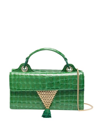 Aquazzura - Downtown 24/7 leather shoulder bag - women - Calf Leather - One Size - Green