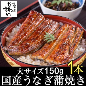 国産 うなぎ 蒲焼き 大サイズ150g 1本 うなぎ グルメ 贅沢 うな丼 うな重 贈り物 ウナギ 鰻 冷凍 保存食 非常食 お取り寄せ 敬老の日 ギ