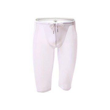 無畏船長男士低腰性感彈力絲滑透氣網紗透明美體塑身健身五分中褲