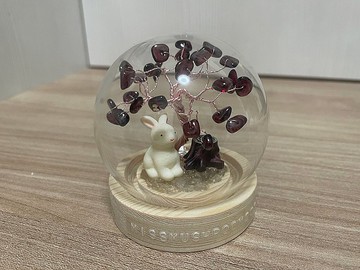 大兔子款訂製 | 水晶樹系列微景觀水晶球 | 可愛 | 居家擺飾