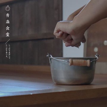 〈青森食堂〉日本制松野屋復古鍍鋅鐵皮清潔收納迷你小水桶擺件