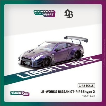 【東海模型】TARMAC WORKS 1/64 日產 NISSAN GT-R R35 type 2 Midnight purple T43-019-MP LB-WORKS