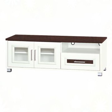 文創集-南亞塑鋼     宮本  南亞塑鋼4.4尺雙開門單抽單格電視櫃/收納櫃-133.3x40.8x48.5cm免組