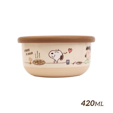 【HOUSUXI】史努比-不鏽鋼雙層隔熱碗420ml＜售價已折＞