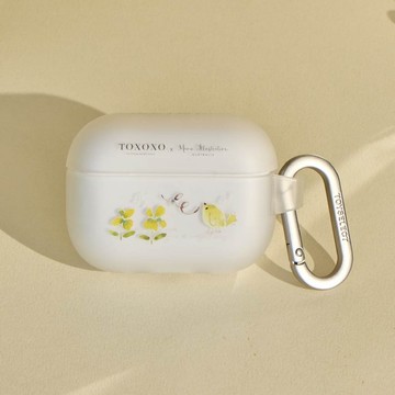 Meow illustration黃鳥花韻強悍防摔AirPods保護套