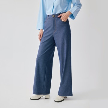 合身直筒｜超彈力高腰丹寧女牛仔褲 #TJ0572