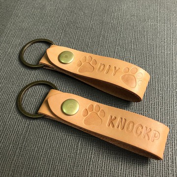 真皮鑰匙圈 免費壓字服務 手工皮件