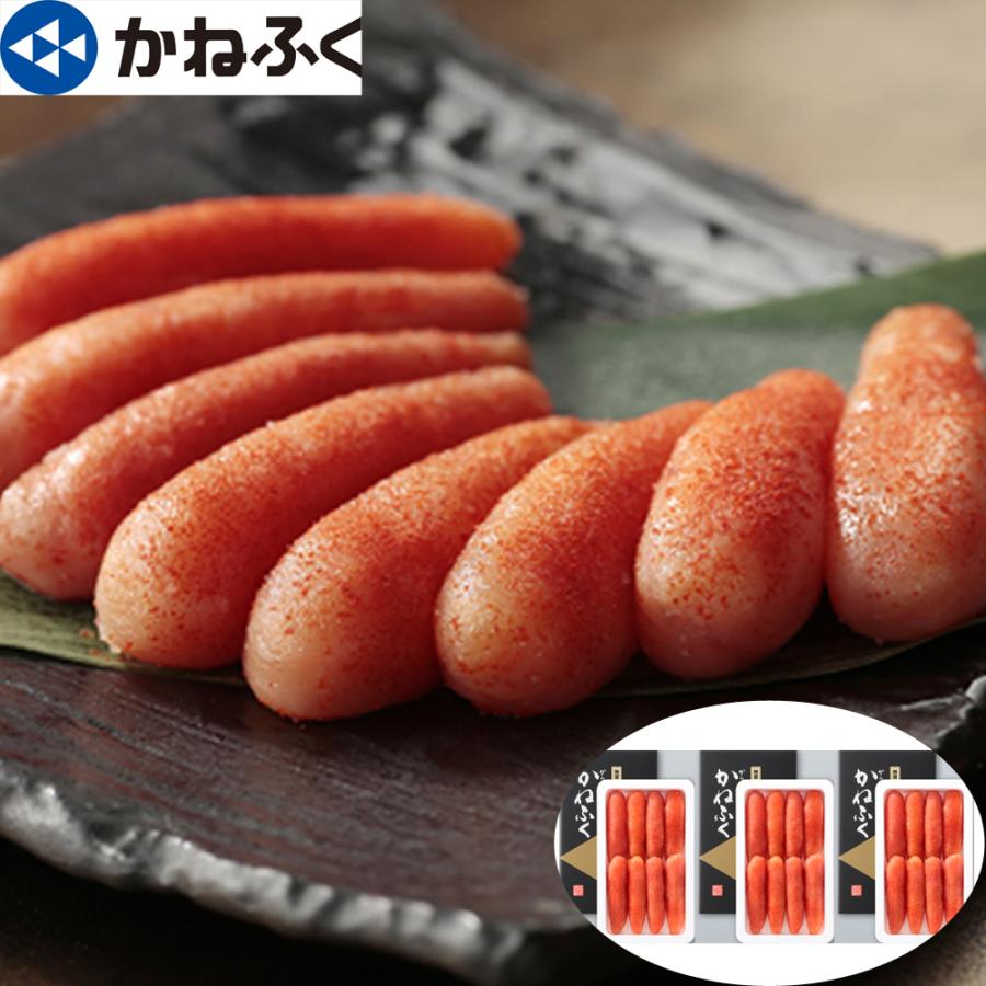 かねふく 無着色 辛子明太子 450g×3　グルメ