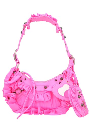 Balenciaga Le Cagole Xs Ruffle Shoulder Bag