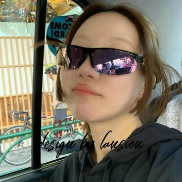 眉線半框運動風戶外騎行墨鏡女防紫外線炫酷反光高級感太陽鏡登山