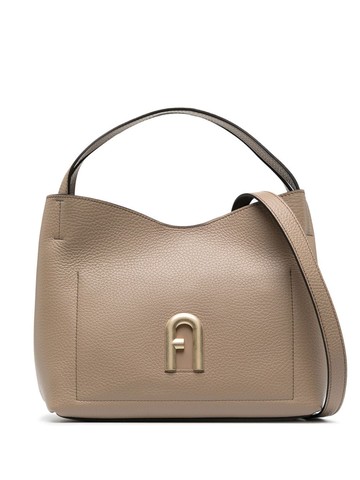 Furla - logo-plaque tote bag - women - Leather - One Size - Neutrals