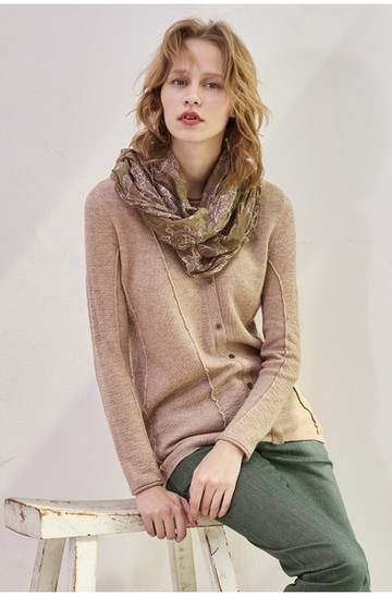 裝飾釦織紋設計線衫