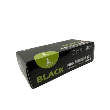 【官網限定販售】御廚靈NBR耐用薄手套黑色100入盒L