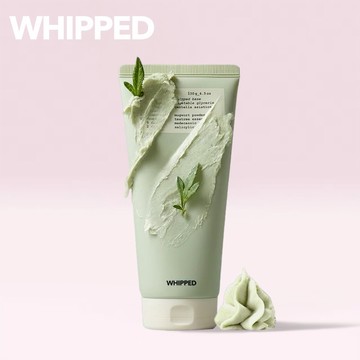 【WHIPPED】艾草茶樹奶油潔面乳｜面膜、洗臉、保養三合一