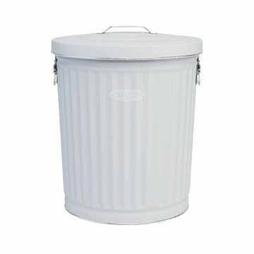 日本 OBAKETSU 手工製垃圾桶 33L(贈垃圾袋環)白色