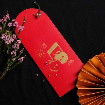 吉他如意紅包袋 - 大吉大利音符款