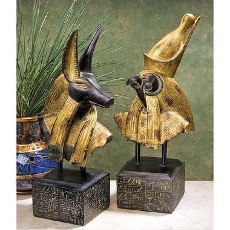 古代エジプト アヌビス神 胸像 彫像 彫刻神像 高さ 約44ｃｍ/ 18 in. Gods of Ancient Egypt Sculptures:  Anubis(輸入品) | LINEショッピング