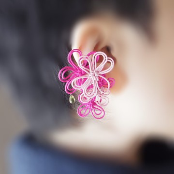 單邊耳掛 盛開的雛菊