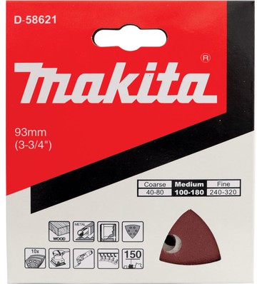 MAKITA 牧田 D-58621 磨切機 三角型 砂紙 木頭 #150 拋光 研磨
